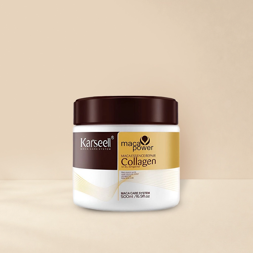 ماسک مو کلاژن ترمیم و صاف کننده کارسل کاسه ای 500 میل Karseell Collagen اورجینال